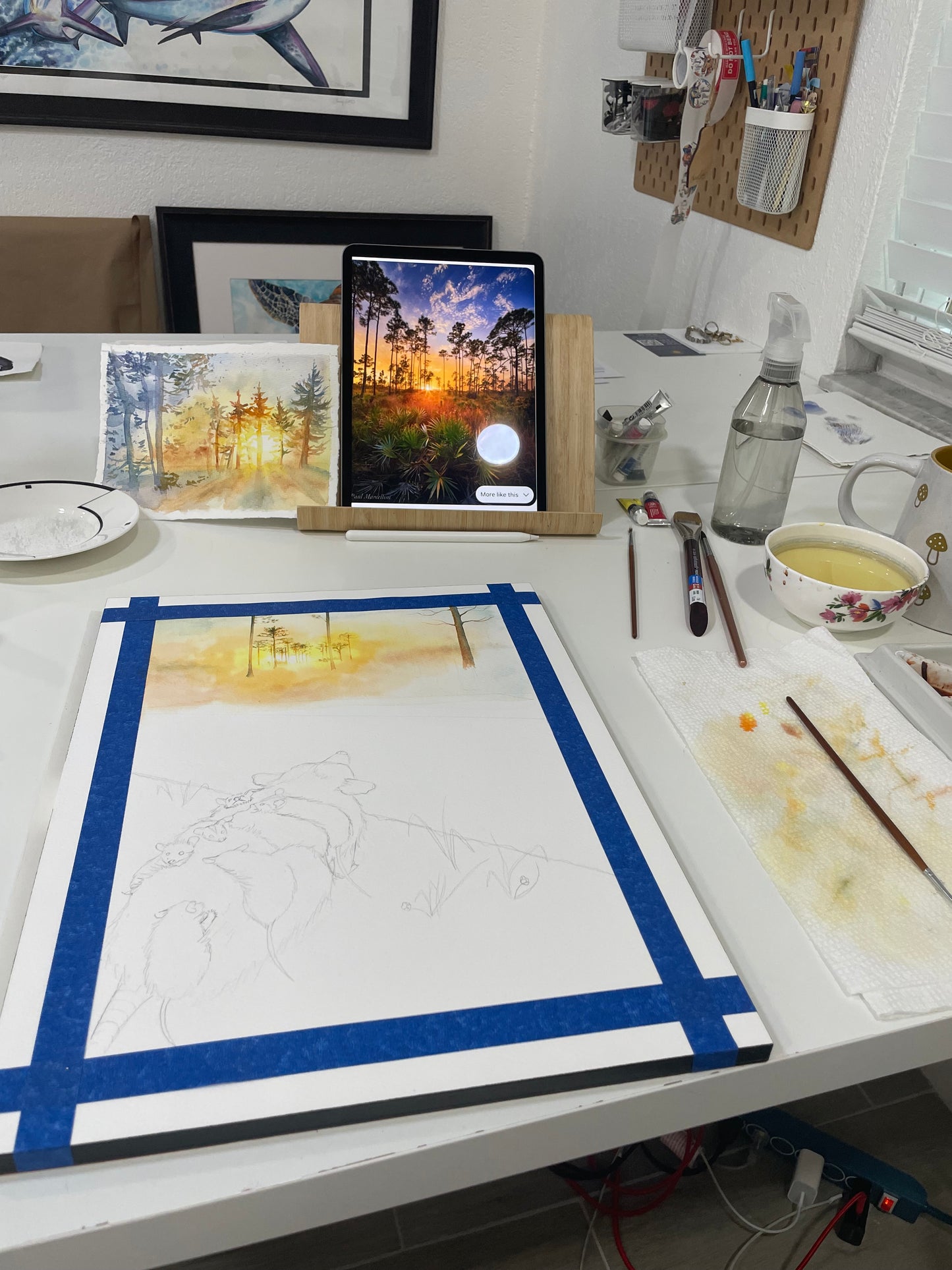 Opossum "Precious Cargo" Original Watercolor Painting