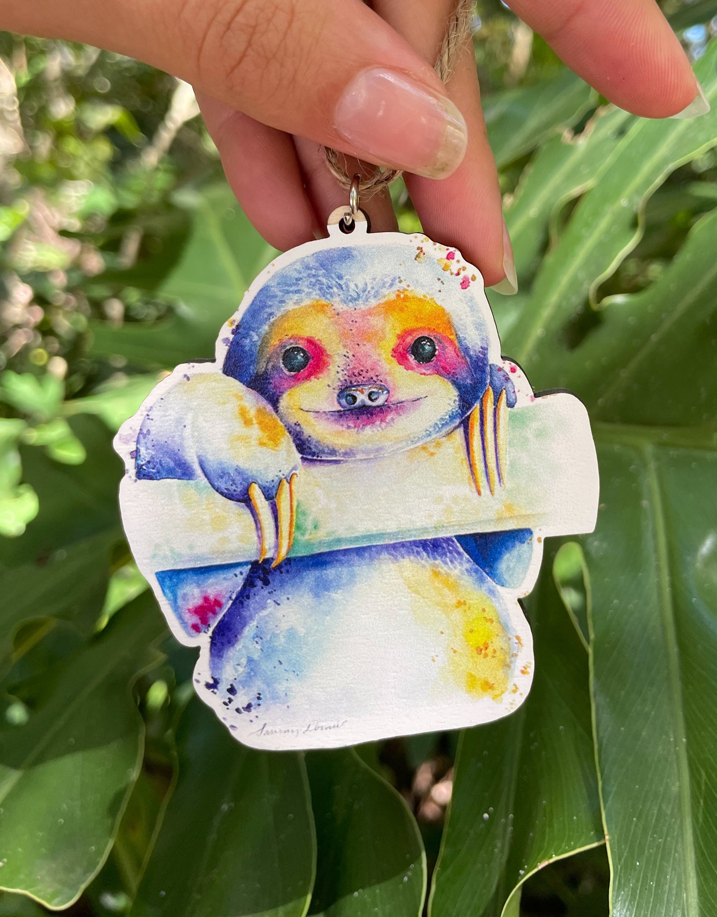 Sloth Wooden Eco-Friendly Holiday Ornament
