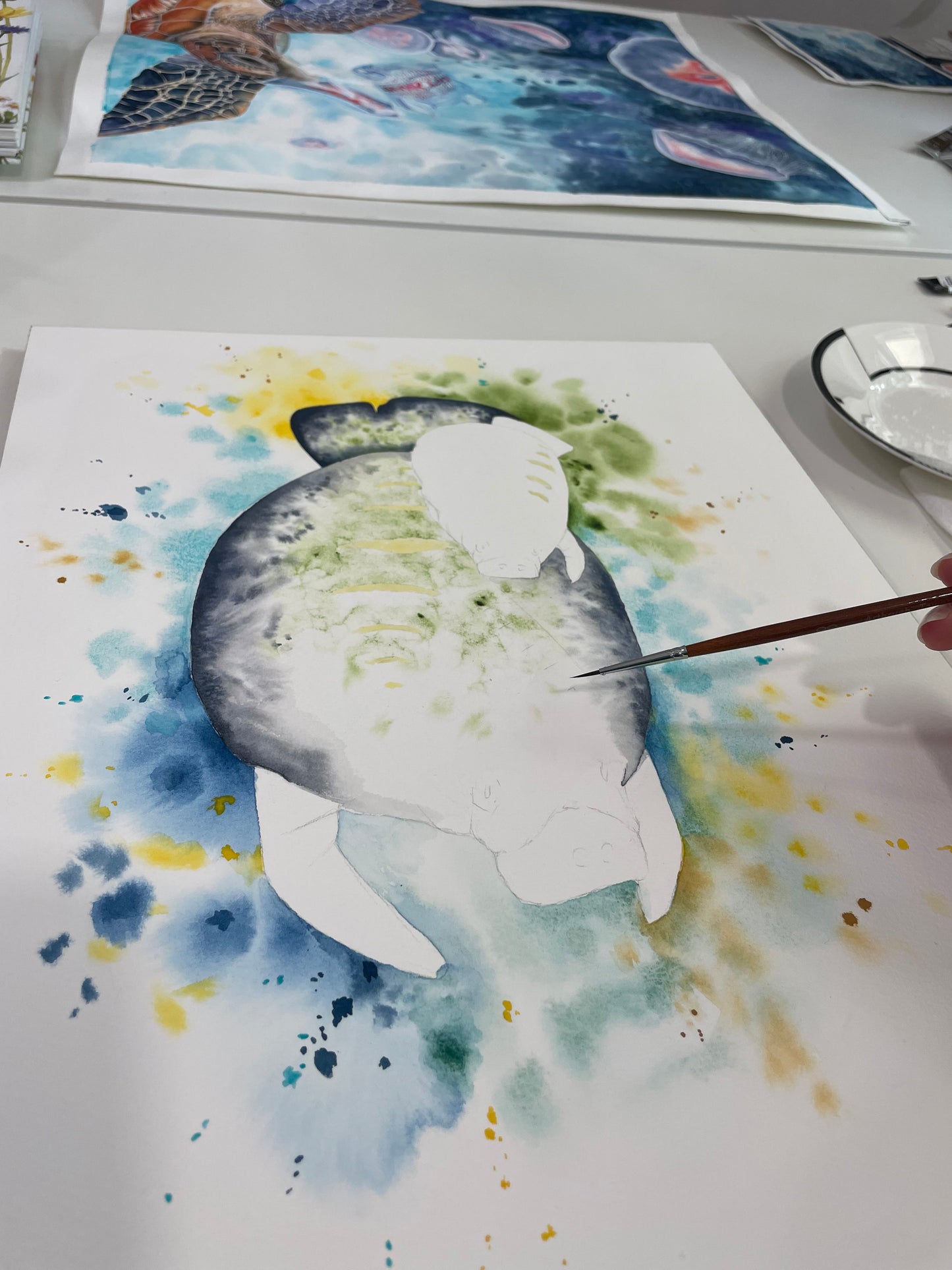 "Our Scars" Manatee Family Limited Edition Fine Art Print