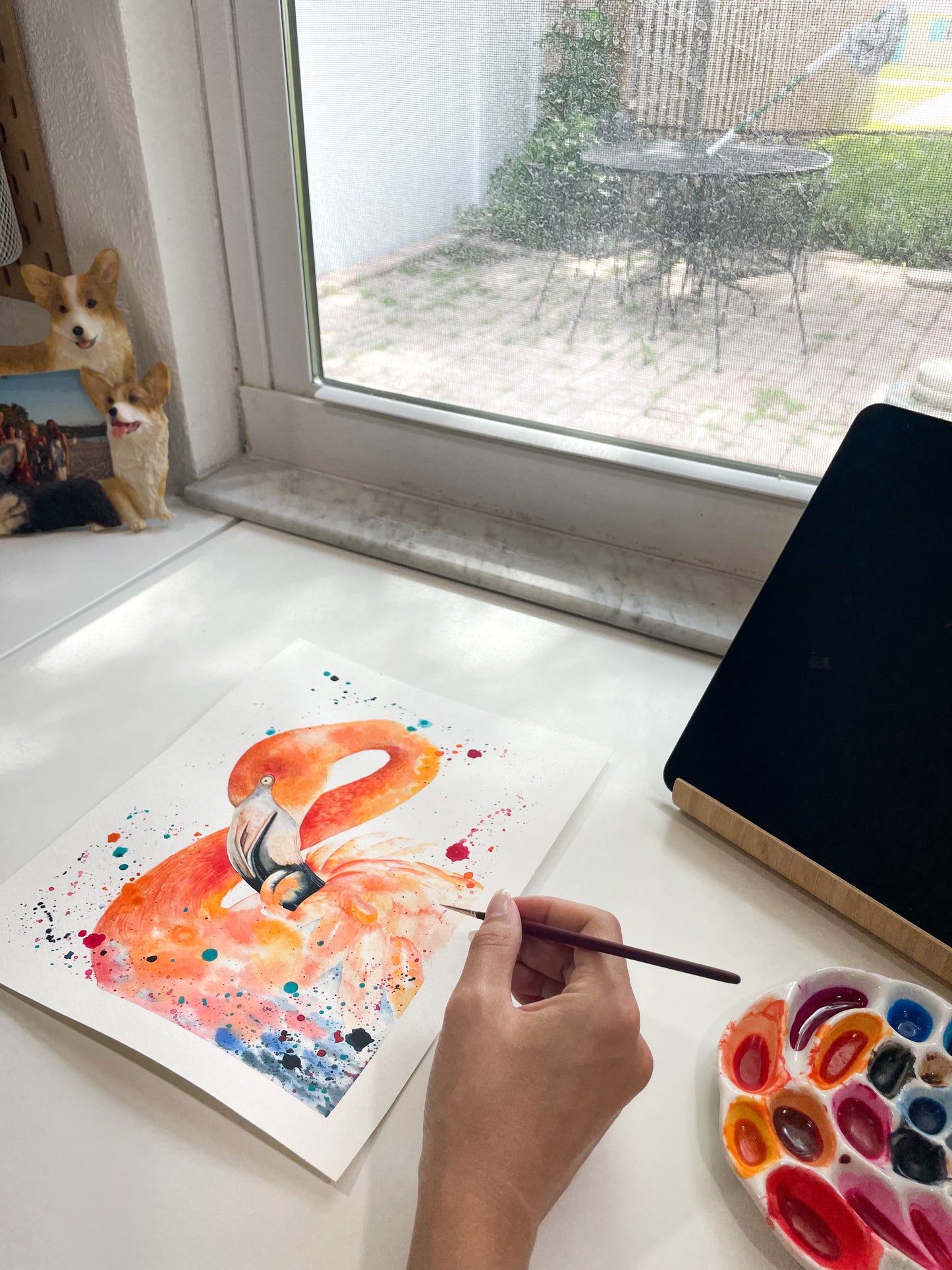 Flamingo Original Watercolor Painting