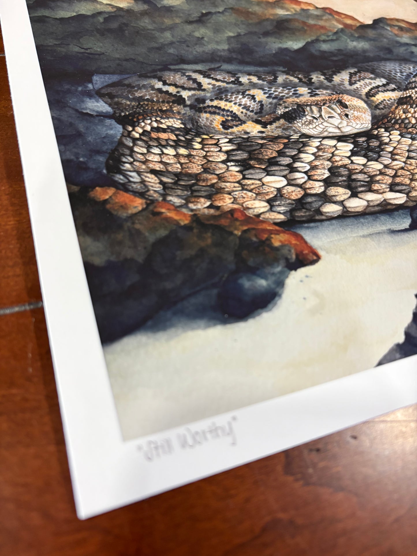 "Still Worthy" Eastern Diamondback Rattlesnake Limited Edition Fine Art Print