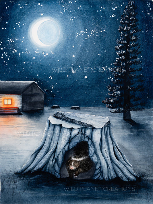 "Secret Hideaway" Stripped Skunk Limited Edition Fine Art Print