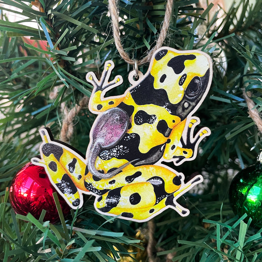 Poison Frog Wooden Eco-Friendly Holiday Ornament