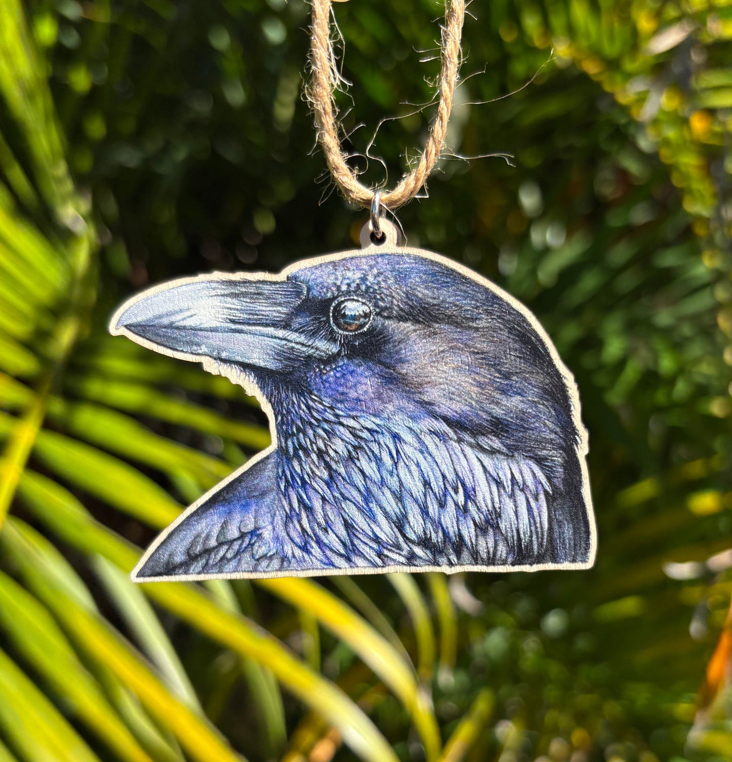 Crow Wooden Eco-Friendly Holiday Ornament