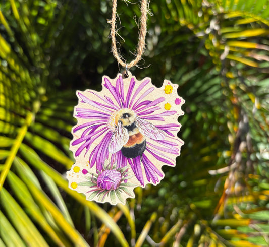 Bumblebee Wooden Eco-Friendly Holiday Ornament