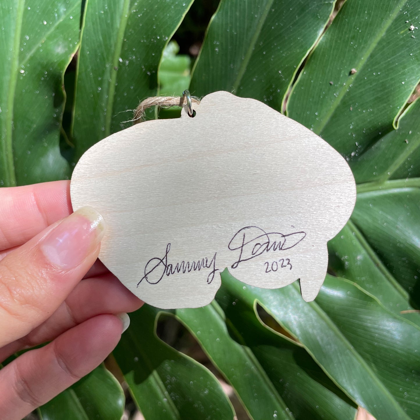 Florida Manatee Wooden Eco-Friendly Holiday Ornament