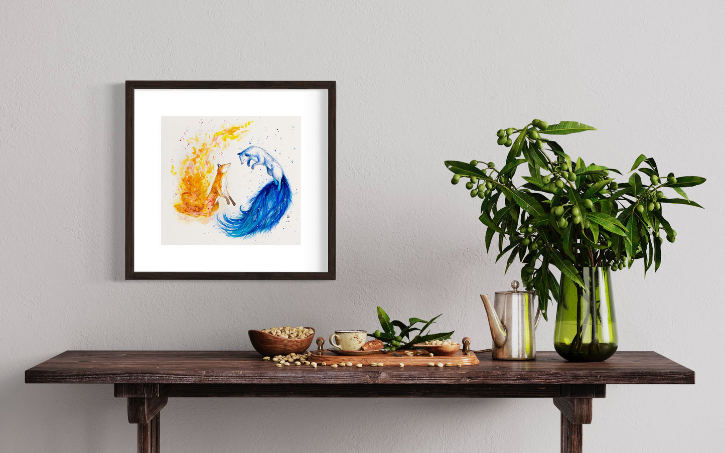 Fire and Ice Fox Print