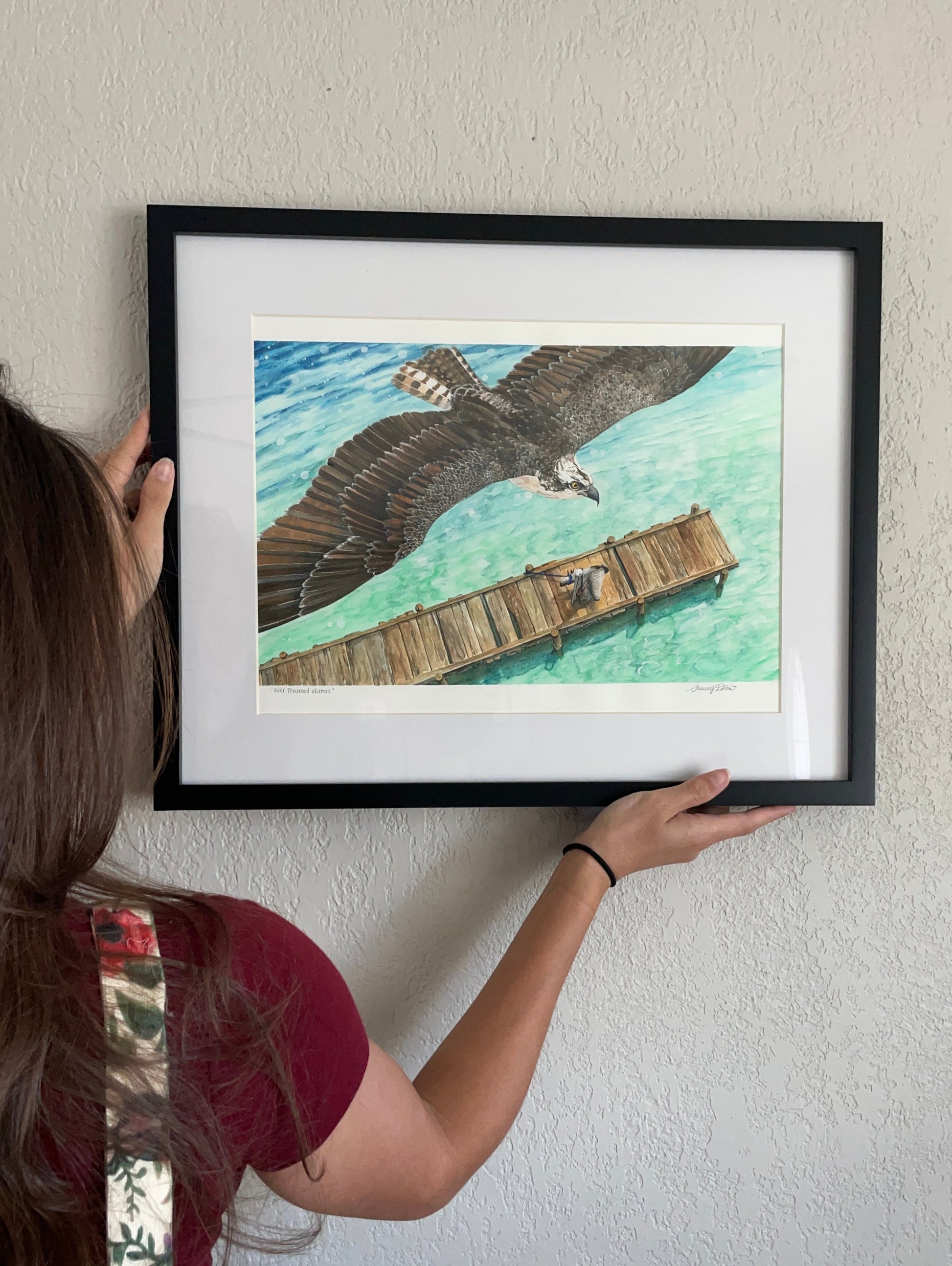 osprey watercolor limited edition art print wildlife conservation