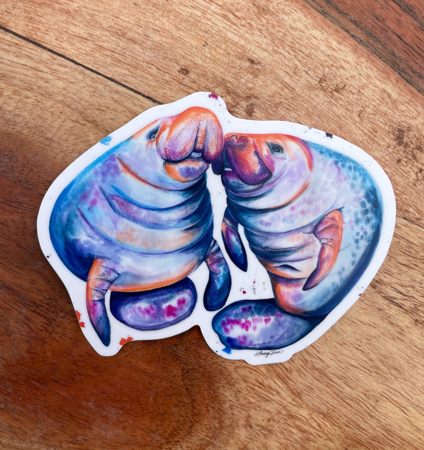 Florida Manatee Waterproof Sticker