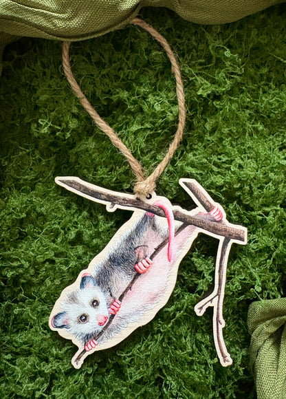 Opossum Wooden Eco-Friendly Ornament
