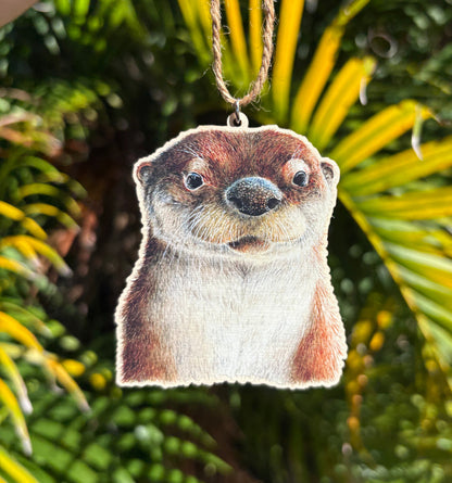 Otter Wooden Eco-Friendly Holiday Ornament