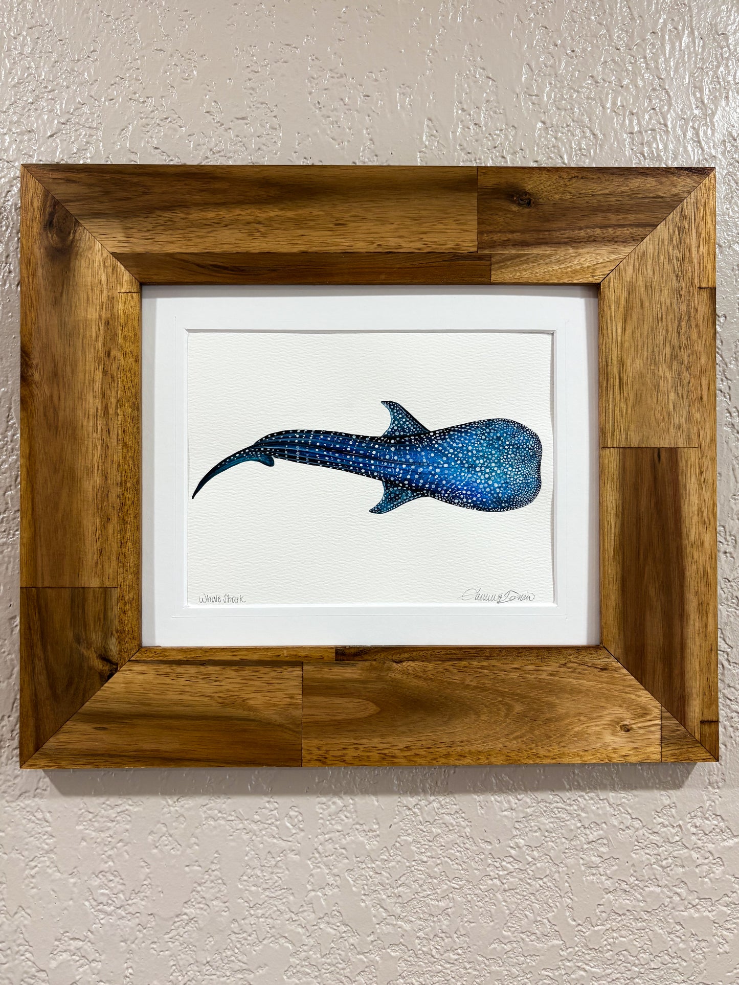 Whale Shark Mini Original Watercolor Painting