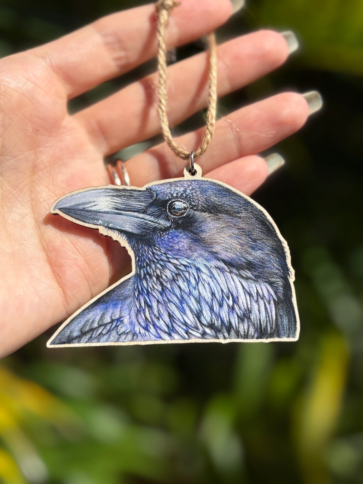 Crow Wooden Eco-Friendly Holiday Ornament