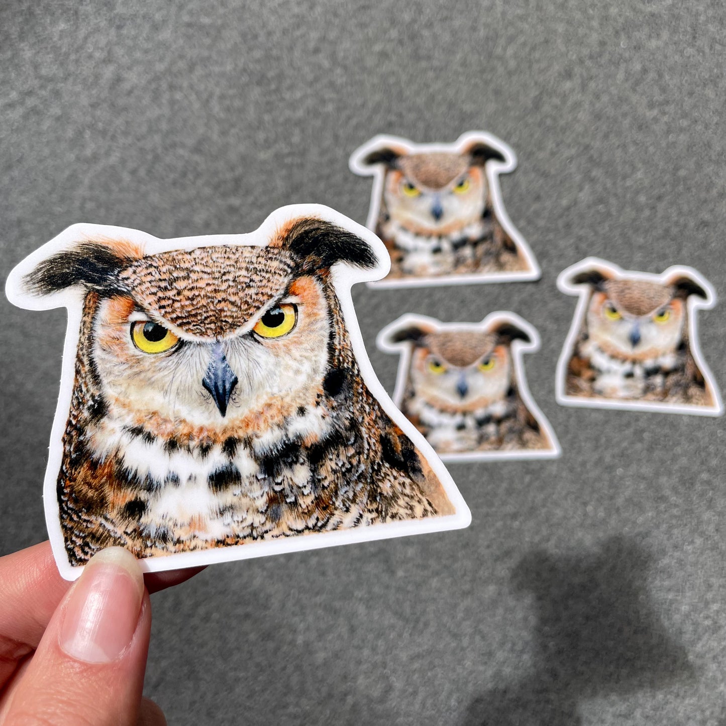 Great Horned Owl Waterproof Sticker