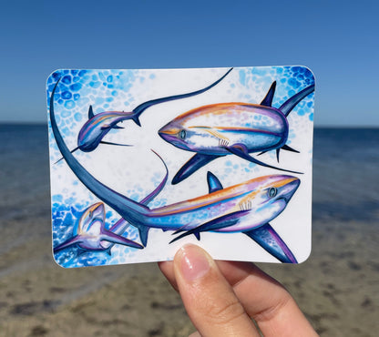 Thresher Sharks Waterproof Sticker