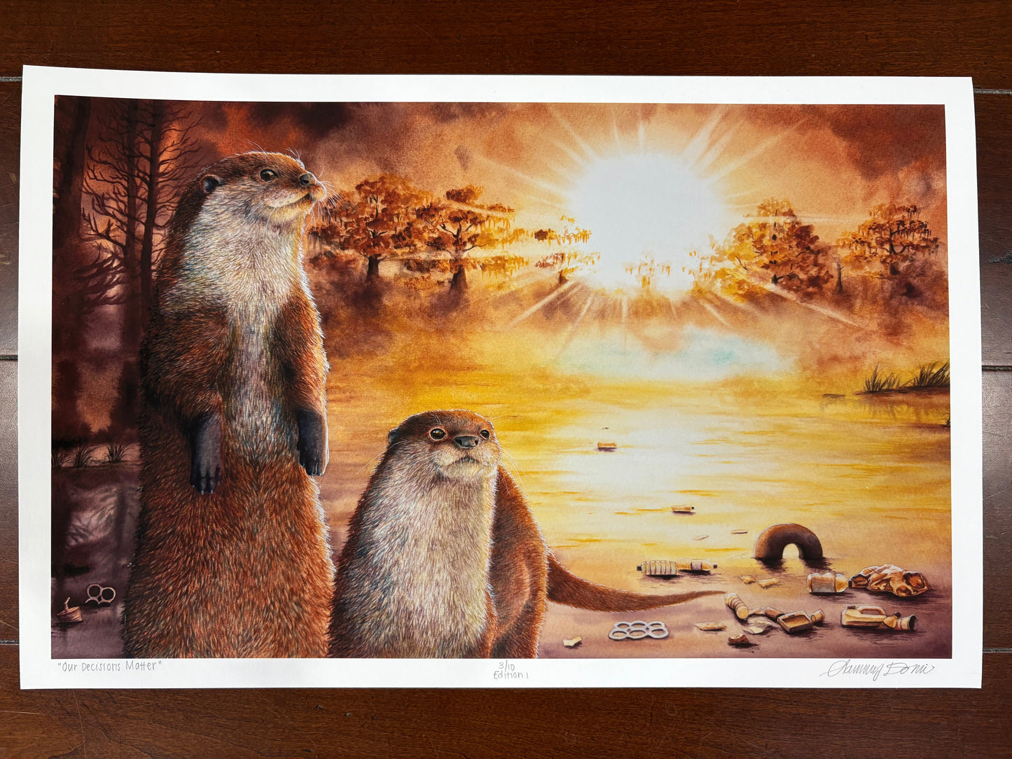 "Our Decisions Matter" River Otter Limited Edition Fine Art Print