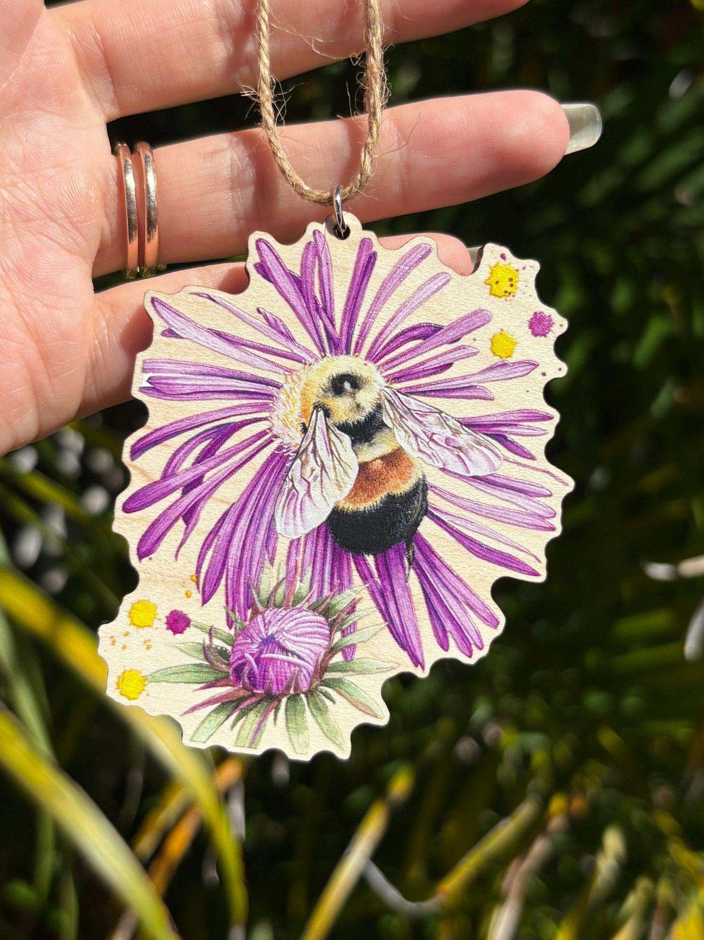 Bumblebee Wooden Eco-Friendly Holiday Ornament