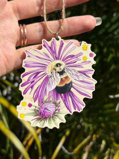 Bumblebee Wooden Eco-Friendly Holiday Ornament