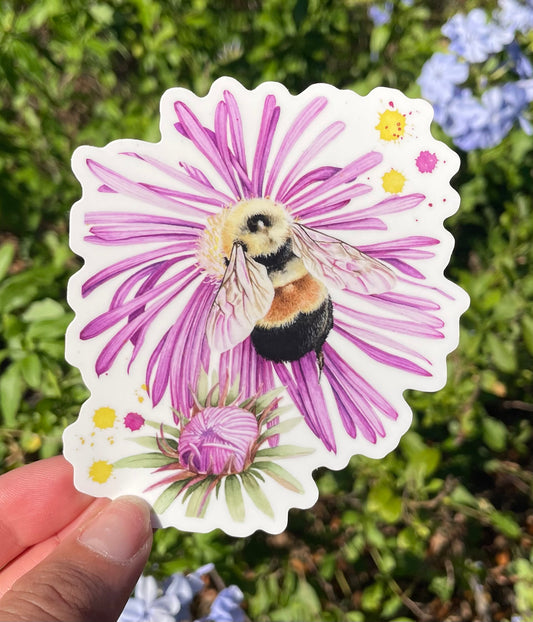 Rusty Patched Bumblebee Waterproof Sticker