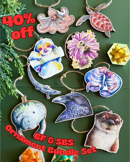 Wooden Ornament Bundle Set - Only ONE Available!