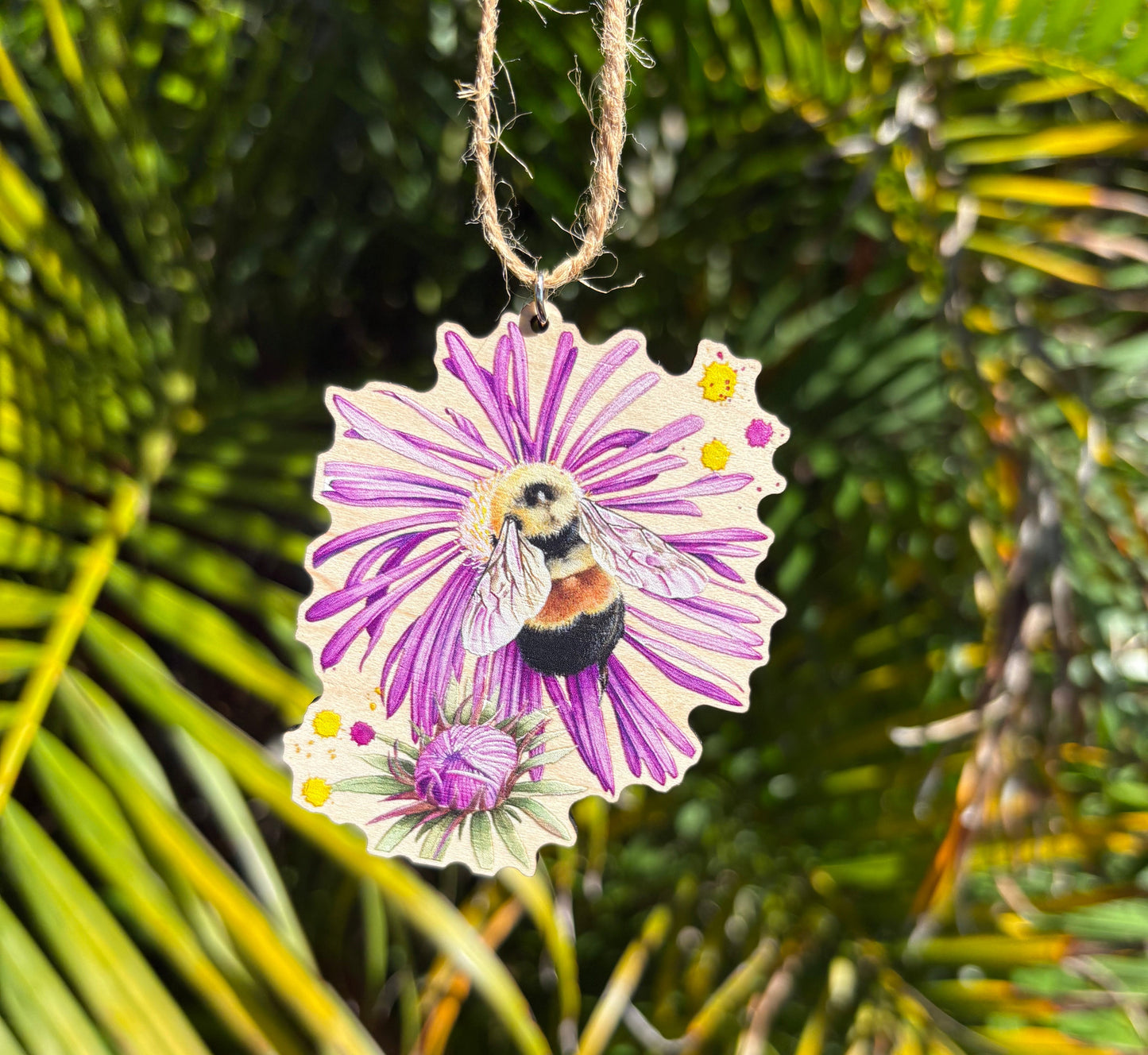 Bumblebee Wooden Eco-Friendly Holiday Ornament