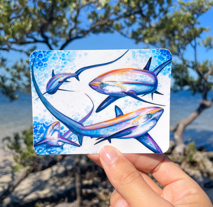 Thresher Sharks Waterproof Sticker