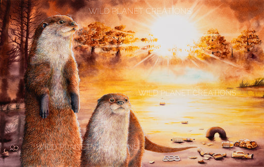 "Our Decisions Matter" River Otter Limited Edition Fine Art Print