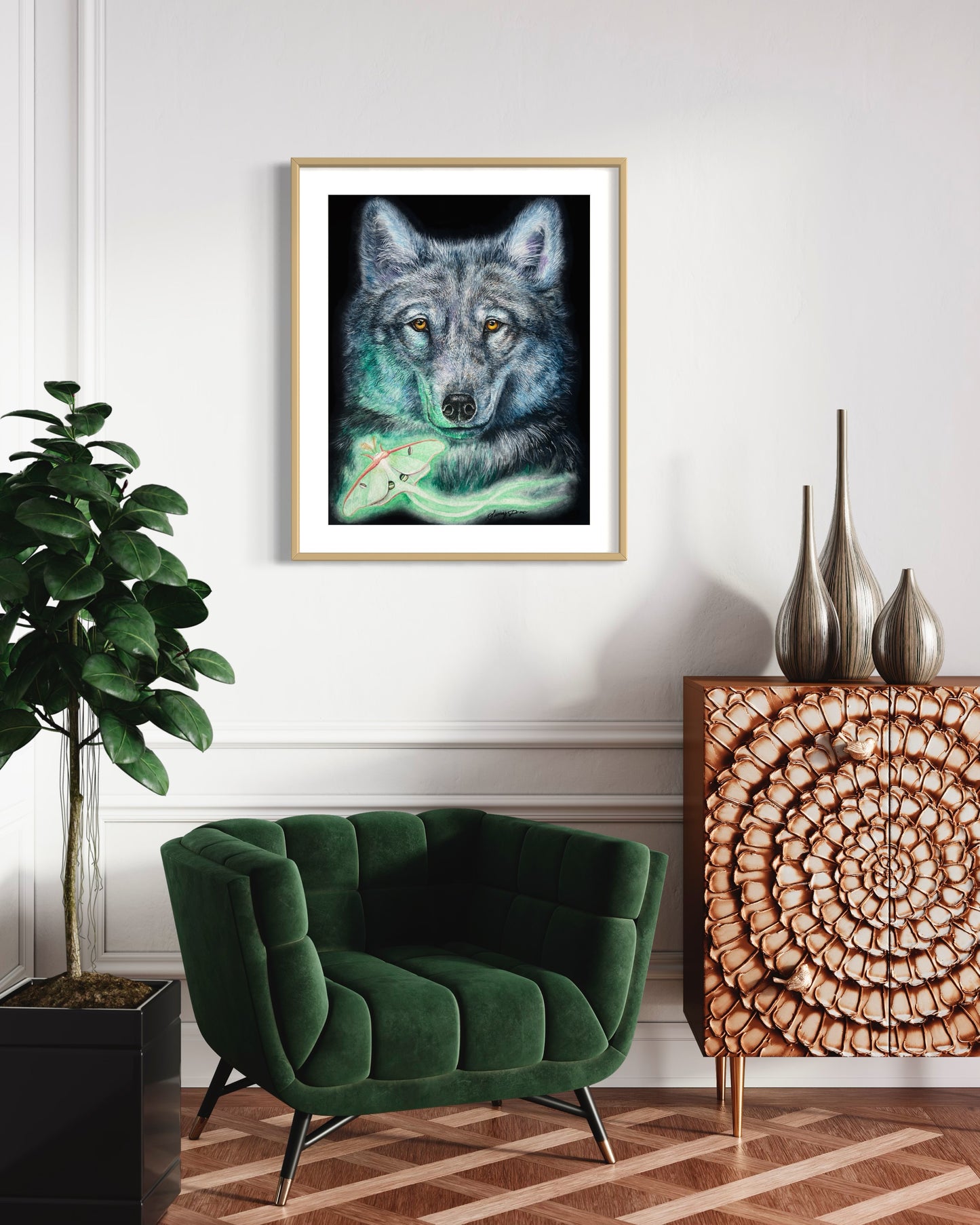 Gray Wolf Print