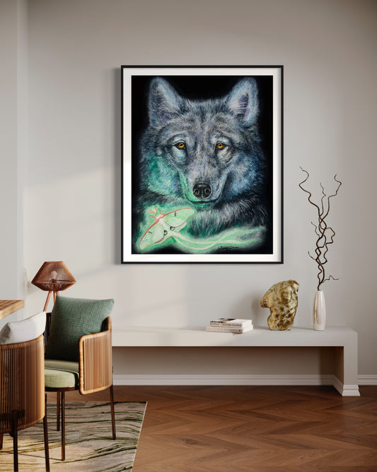 Gray Wolf Print