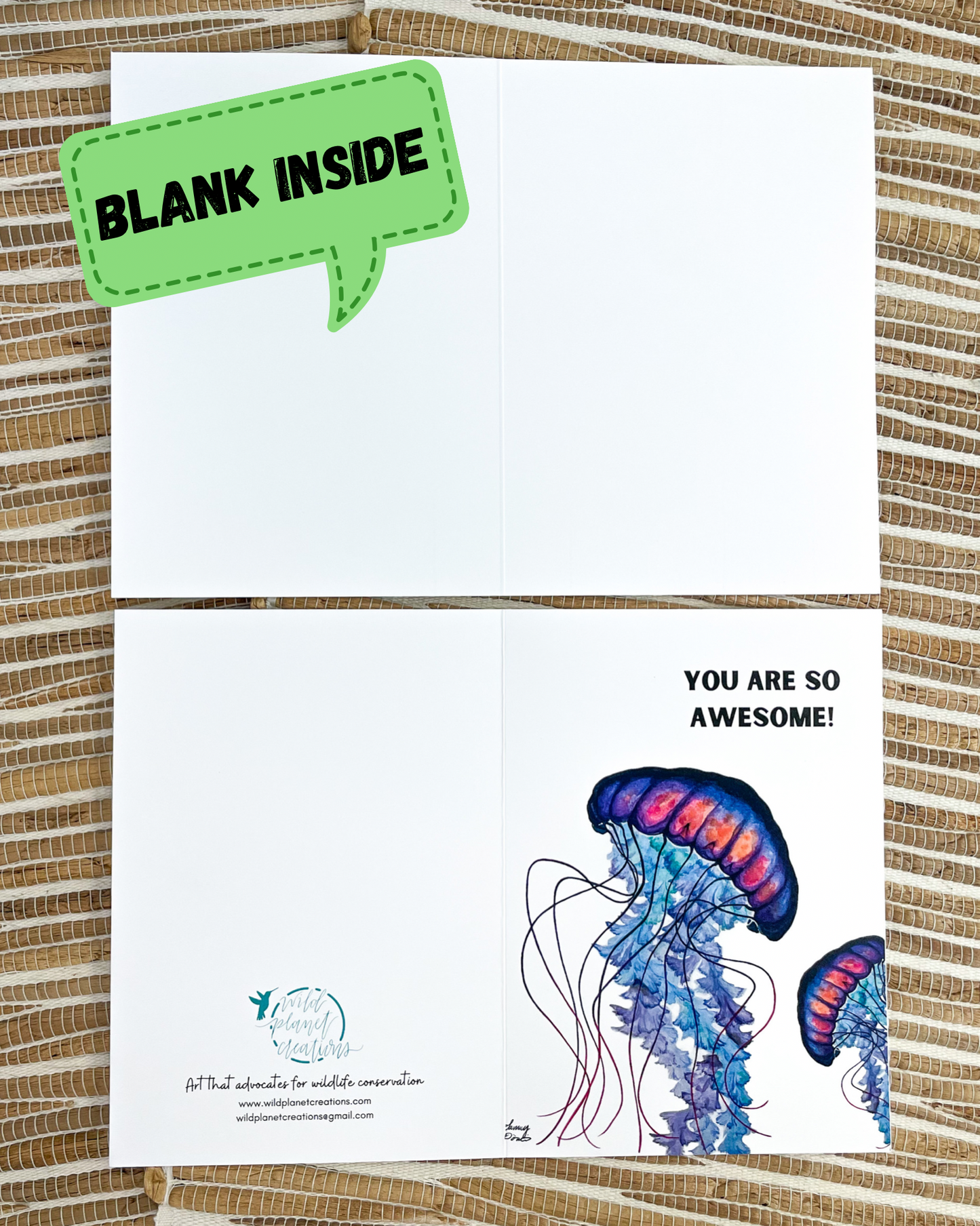 Jellyfish Greeting Card - "You are so awesome!"