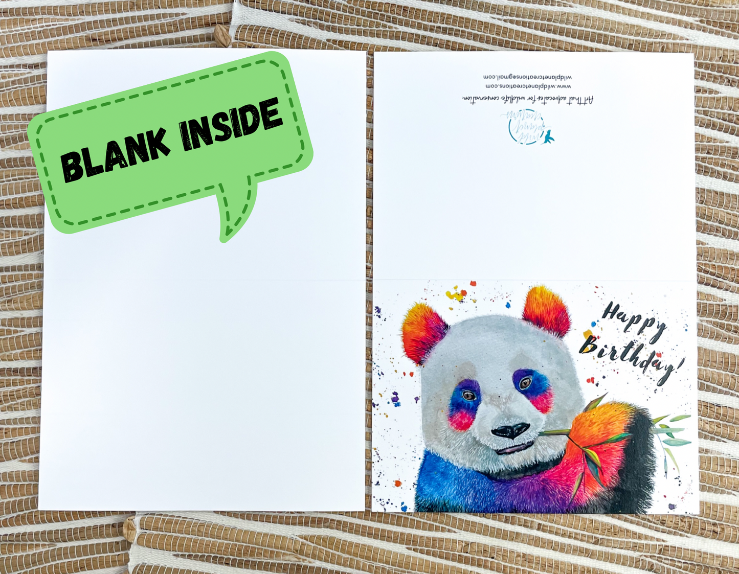 Giant Panda Greeting Card - "Happy Birthday"