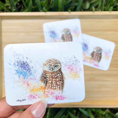 Burrowing Owl Waterproof Sticker