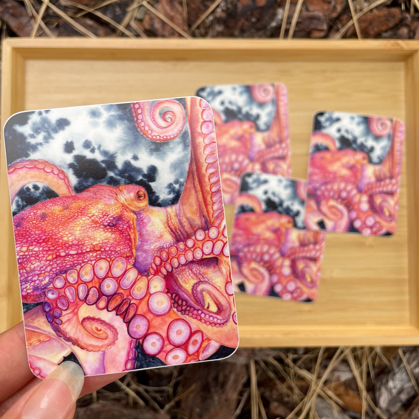 Giant Pacific Octopus Waterproof Sticker