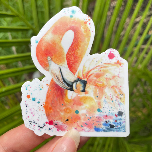 Flamingo Waterproof Sticker