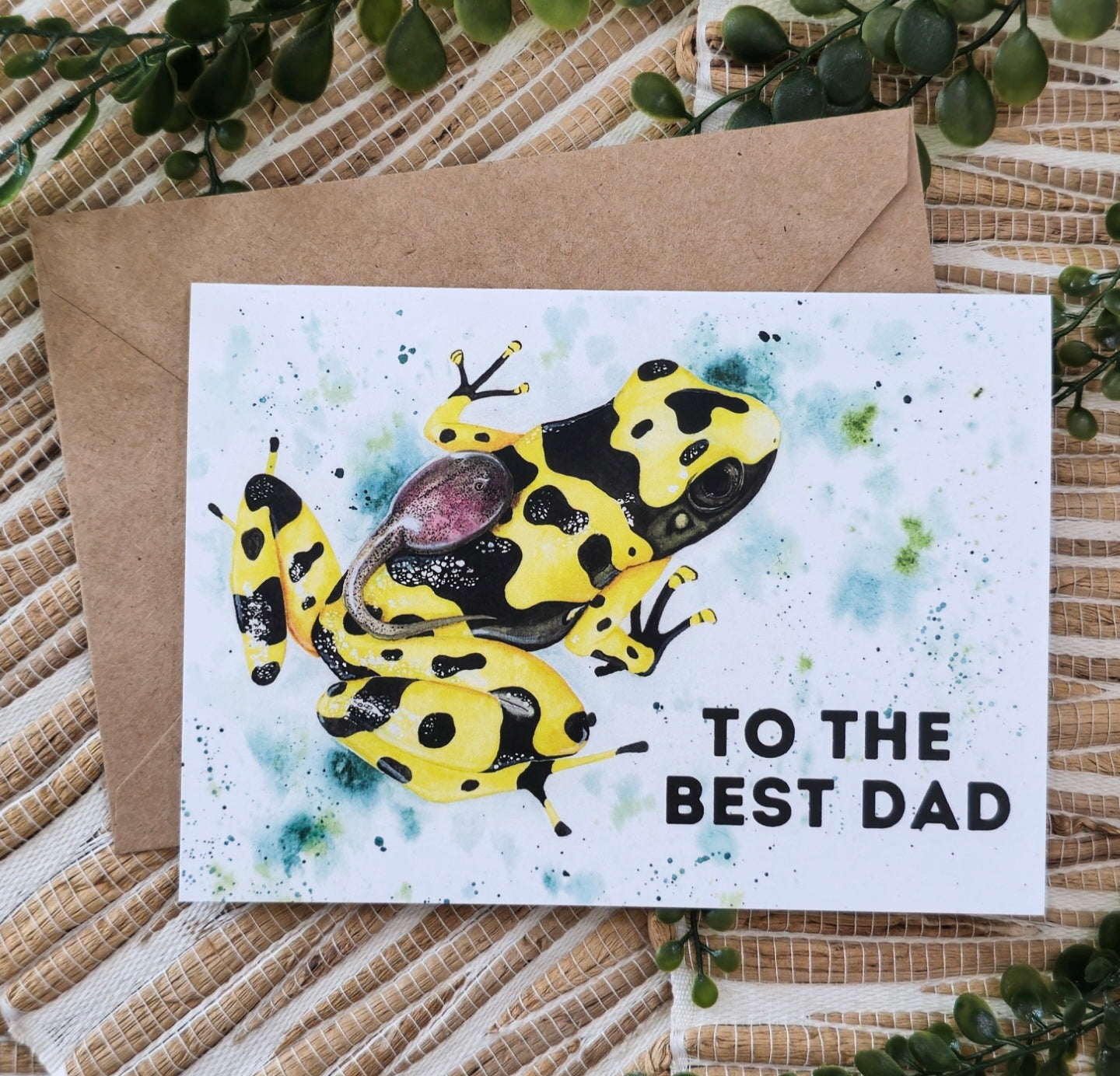 Poison Dart Frog Greeting Card for a dad - "To The Best Dad"