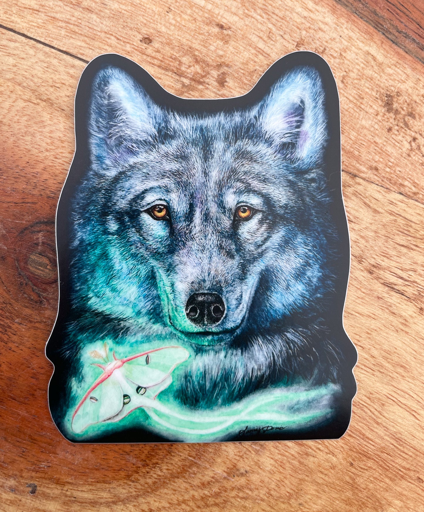 Gray Wolf Waterproof Sticker